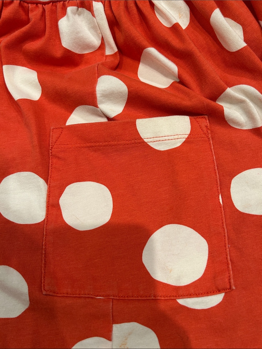 Hanna Andersson Red and White Striped & Polka Dot Casual Dress - Picture 3 of 4